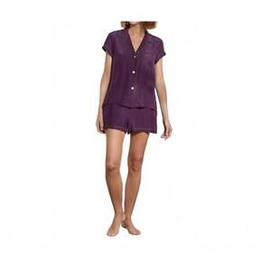 NEW THE SLEEP CODE washable silk short pj set in nightshade